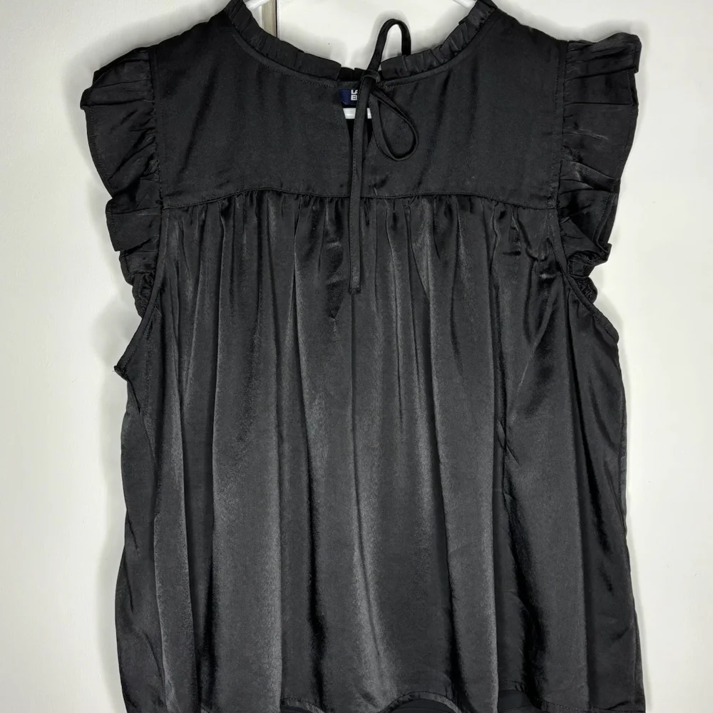 Lands' End Black Ruffled‎ Dress Children's